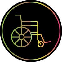 Wheelchair Line Gradient Due Color Icon Design vector