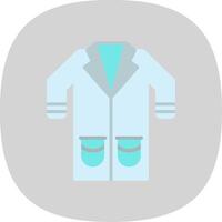 Lab Coat Flat Curve Icon Design vector