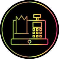 Cash Register Line Gradient Due Color Icon Design vector