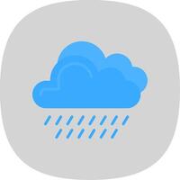 lluvia plano curva icono diseño vector