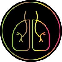 Pulmonology Line Gradient Due Color Icon Design vector