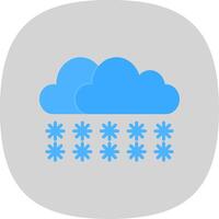 nieve plano curva icono diseño vector