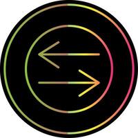 Swap Line Gradient Due Color Icon Design vector