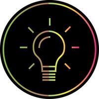 Idea Bulb Line Gradient Due Color Icon Design vector