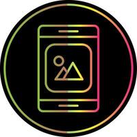 Mobile App Line Gradient Due Color Icon Design vector