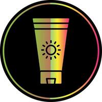 Sunblock Cream Glyph Due Color Icon Design vector