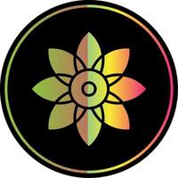 Flower Glyph Due Color Icon Design vector