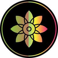 Flower Glyph Due Color Icon Design vector