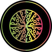 Pizza Line Gradient Due Color Icon Design vector