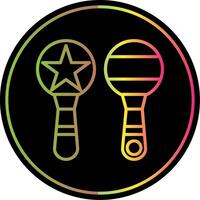 Maracas Line Gradient Due Color Icon Design vector