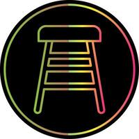 Bar Stool Line Gradient Due Color Icon Design vector