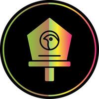 Bird House Glyph Due Color Icon Design vector