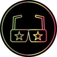 Party Glasses Line Gradient Due Color Icon Design vector