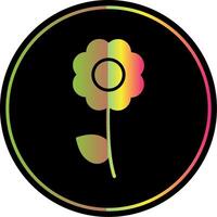 Flower Glyph Due Color Icon Design vector