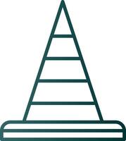 Traffic Cone Line Gradient Icon vector