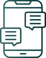 Chat Line Gradient Icon vector