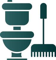 Toilet Glyph Gradient Icon vector