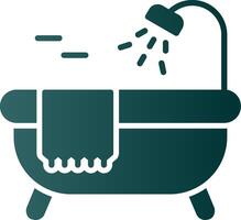 Bathtub Glyph Gradient Icon vector