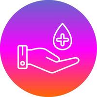 Hand Hygiene Line Gradient Circle Icon vector