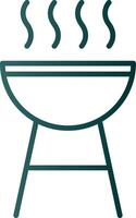 Barbecue Line Gradient Icon vector