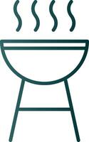 Barbecue Line Gradient Icon vector