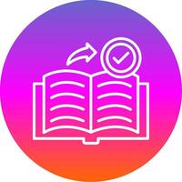 Book Line Gradient Circle Icon vector