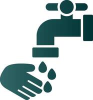 Washing Hands Glyph Gradient Icon vector