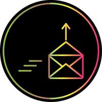 correo línea degradado debido color icono diseño vector