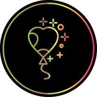 Balloon Line Gradient Due Color Icon Design vector