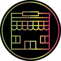 Supermarket Line Gradient Due Color Icon Design vector