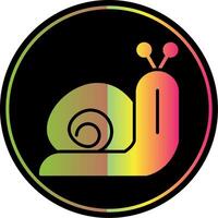 Snail Glyph Due Color Icon Design vector