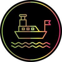 Ferry Line Gradient Due Color Icon Design vector