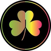 Clover Glyph Due Color Icon Design vector