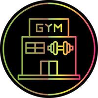 Gym Line Gradient Due Color Icon Design vector