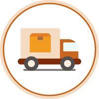 Delivery Truck Flat Circle Icon vector