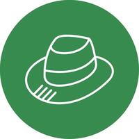 Fedora Multi Color Circle Icon vector