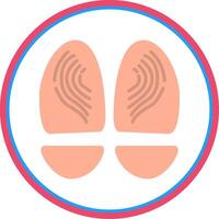 Footprint Flat Circle Icon vector