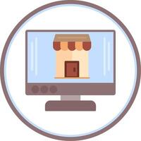 OnFlat Circle Shop Flat Circle Icon vector