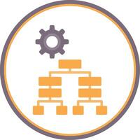 Hierarchy Flat Circle Icon vector