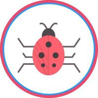 Bug Flat Circle Icon vector