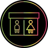 Public Toilet Line Gradient Due Color Icon Design vector
