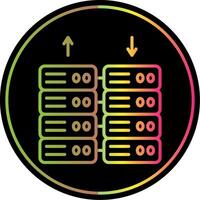 Data Center Line Gradient Due Color Icon Design vector