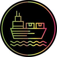 Shipping Line Gradient Due Color Icon Design vector