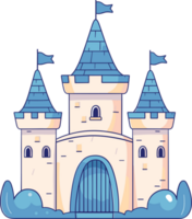 Cute castle clipart design illustration png