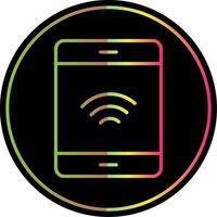 Smartphone Line Gradient Due Color Icon Design vector