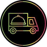 Food Delivery Line Gradient Due Color Icon Design vector