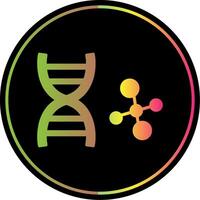 Dna Glyph Due Color Icon Design vector