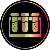 Test Tubes Glyph Due Color Icon Design vector