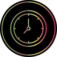 reloj línea degradado debido color icono diseño vector