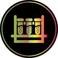 Test Tubes Glyph Due Color Icon Design vector